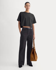 The Premium Weight Cropped Tee | Black