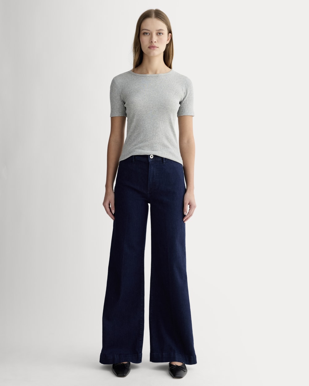 The Luxe Rib Crew | Heathered Grey