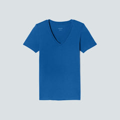 The Organic Cotton V-Neck | Lapis Blue