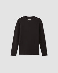 The Waffle Long-Sleeve Crew | Black