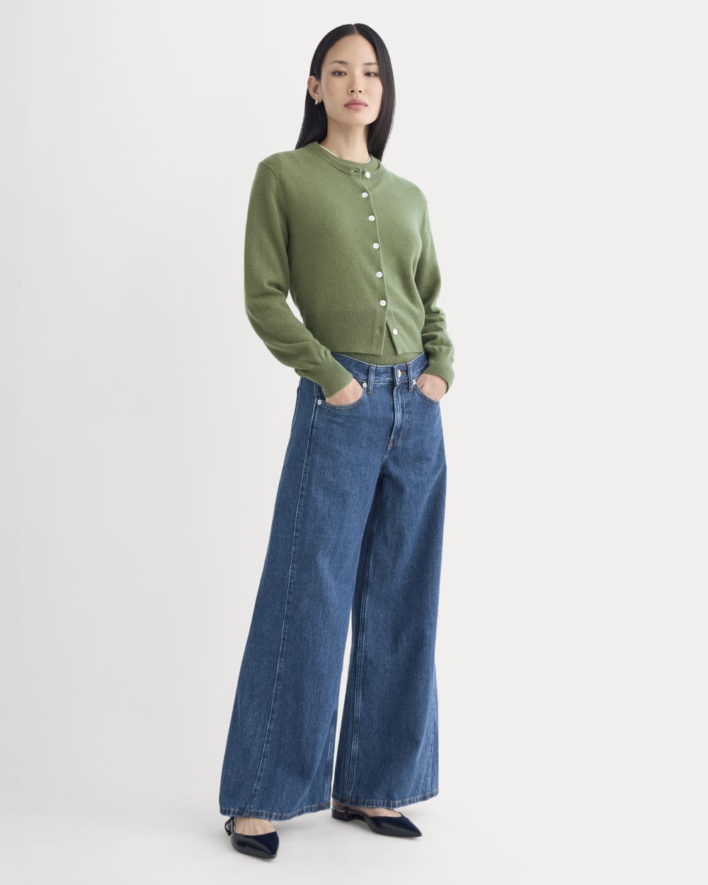 Paneled Ultra Wide-Leg Jean | Tungsten Blue Stone