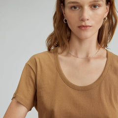 The Air Scoop-Neck Tee | Toasted Coconut