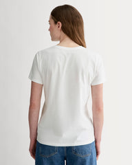 The Slim V-Neck Tee in Essential Cotton | White