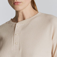 The Organic Cotton Waffle Henley | Brazilian Sand