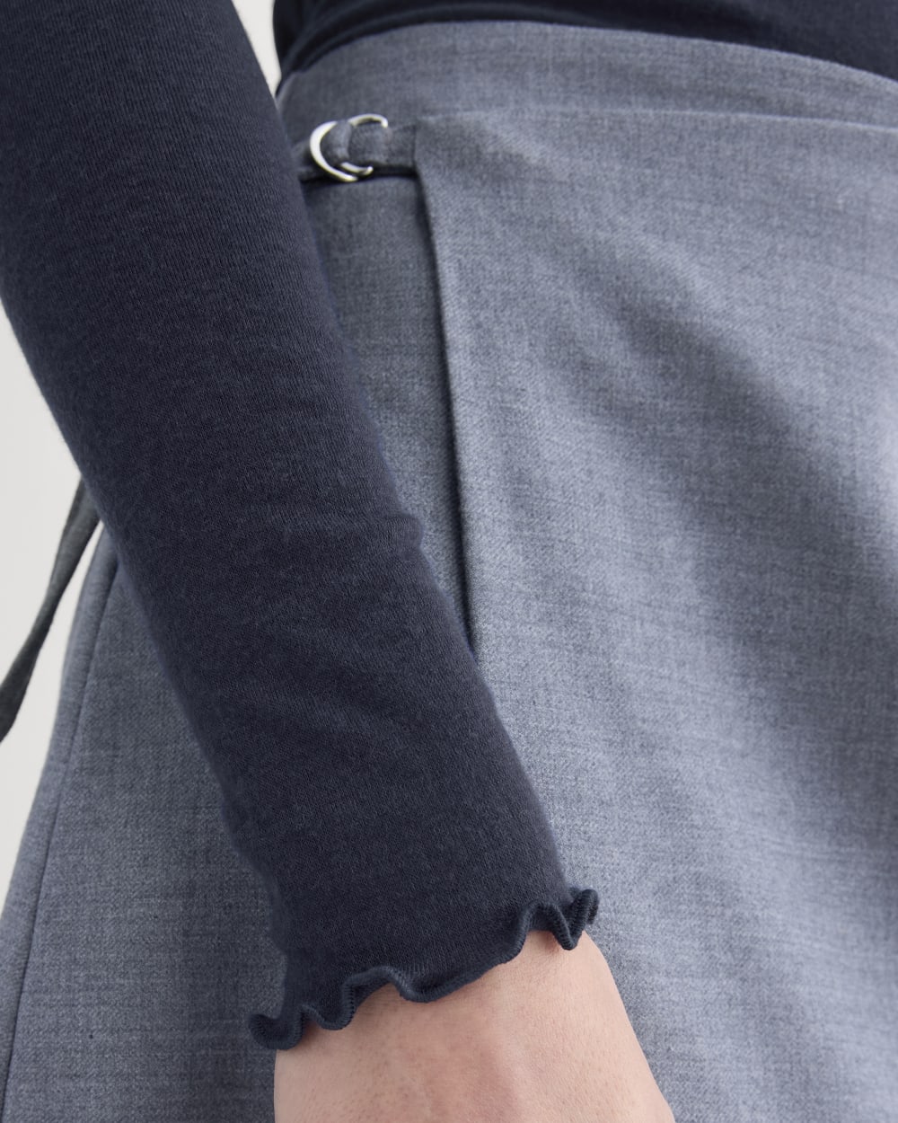 Sheer V-Neck Cardigan in Butterluxe | Deep Navy