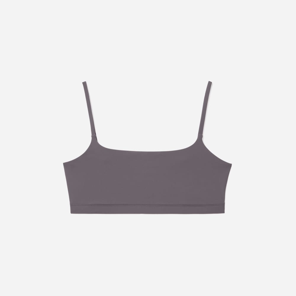 The Invisible Square-Neck Bralette | Plum Grey