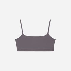 The Invisible Square-Neck Bralette | Plum Grey