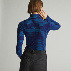 The Luxe Micro-Rib Turtleneck | Ocean Cavern / Horizon Blue
