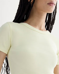 The '90s Rib Tee | Light Yellow