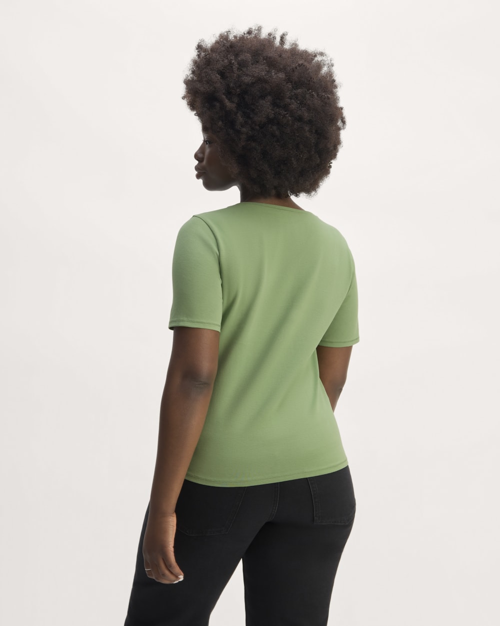 The Form Scoop-Neck Tee | Jade Green