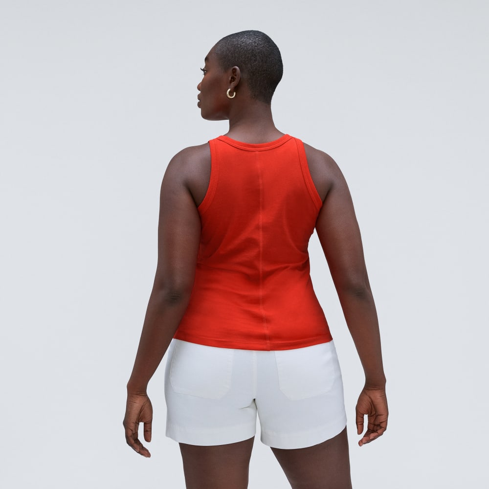 The Tank in Essential Cotton | Red Orange