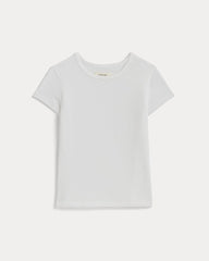 The Pointelle Short-Sleeve Tee | White