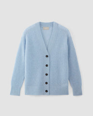 The Alpaca Oversized Cardigan | Chambray Blue