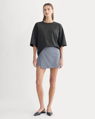 Oversized Varsity Tee in Essential Cotton | Washed Black