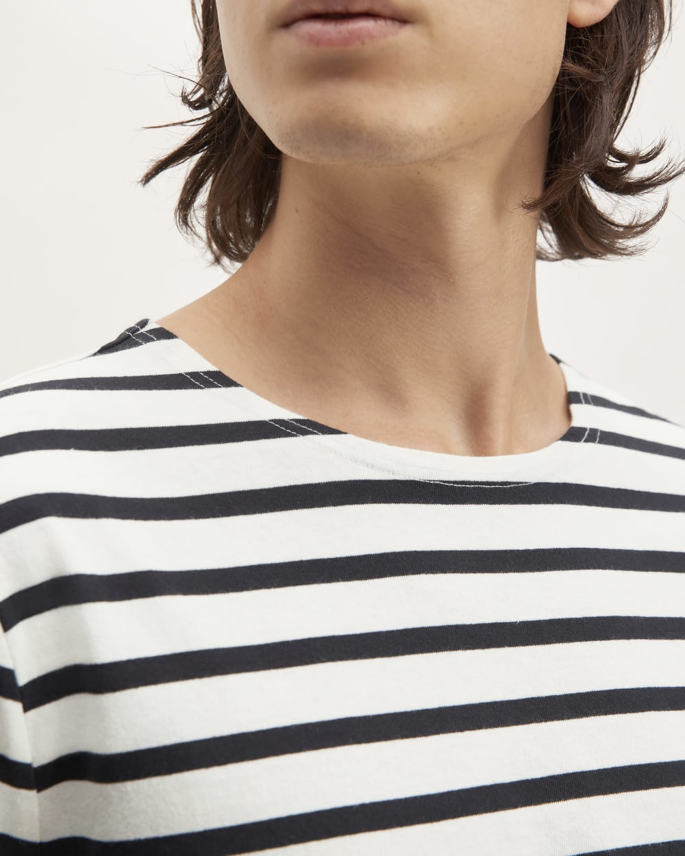 The Premium-Weight Long-Sleeve Mariner Tee |  Canvas / Black