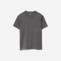 The Organic Cotton Box-Cut Pocket Tee | Charcoal | No Pocket