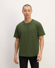The Premium-Weight Relaxed Crew | Uniform | Deep Moss Green
