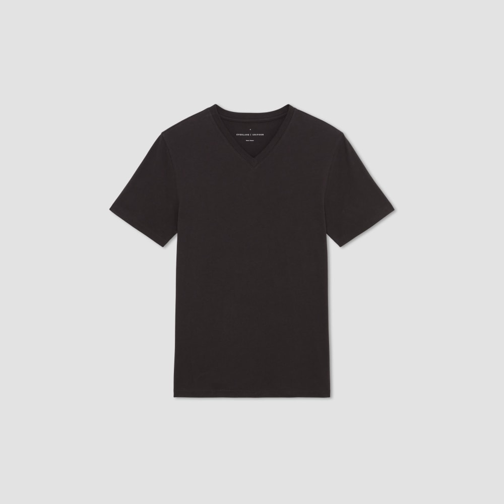 The Essential Organic V-Neck Tee | Vintage Black