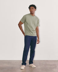The Premium-Weight Relaxed Crew | Uniform | Heather Sage Green