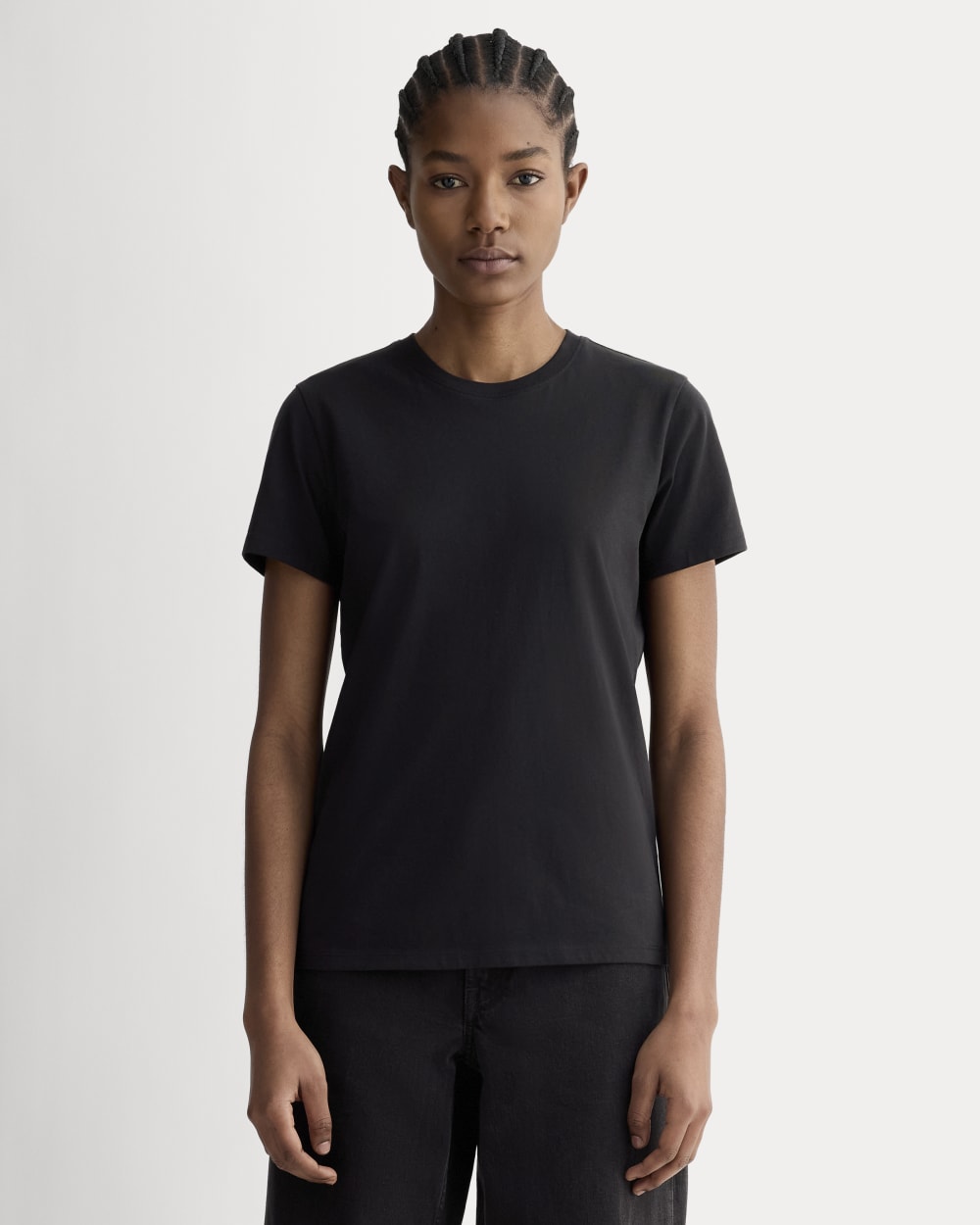 The Slim Crew in Essential Cotton | Black