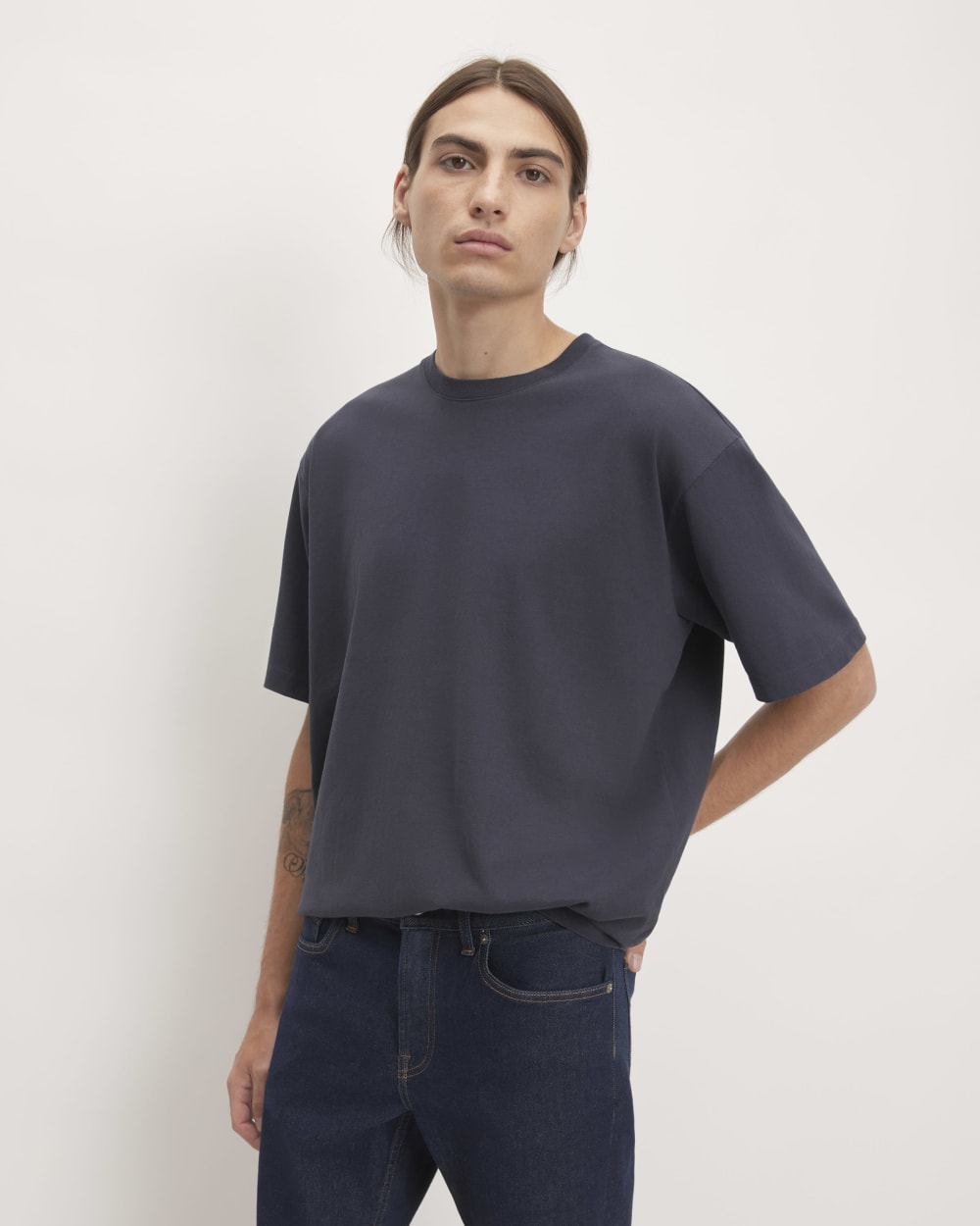 The Premium-Weight Relaxed Crew | Uniform | Deep Navy