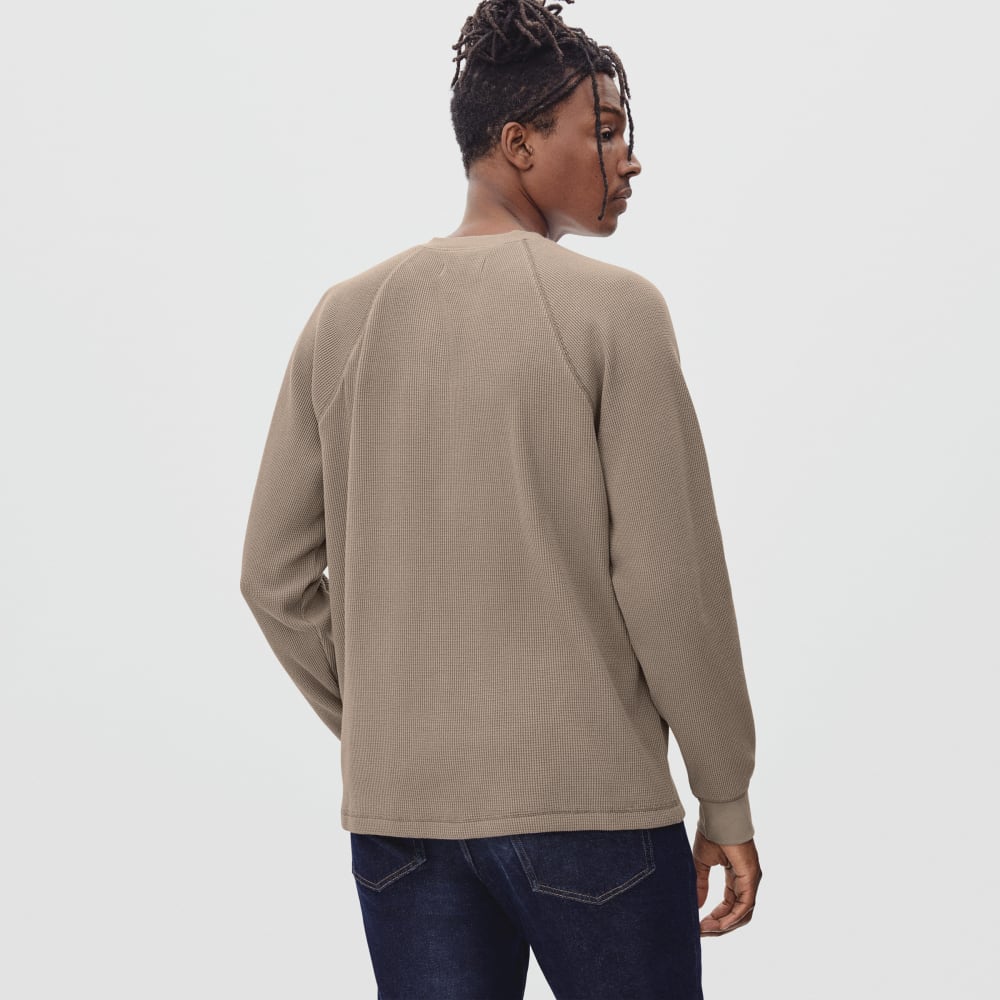 The Waffle Long-Sleeve Henley Tee | Burnt Sugar