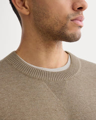 Luxe Merino Double-Knit Sweater | Taupe Melange