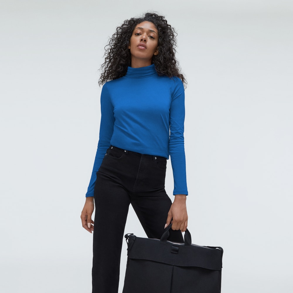 The Organic Cotton Turtleneck | Lapis Blue