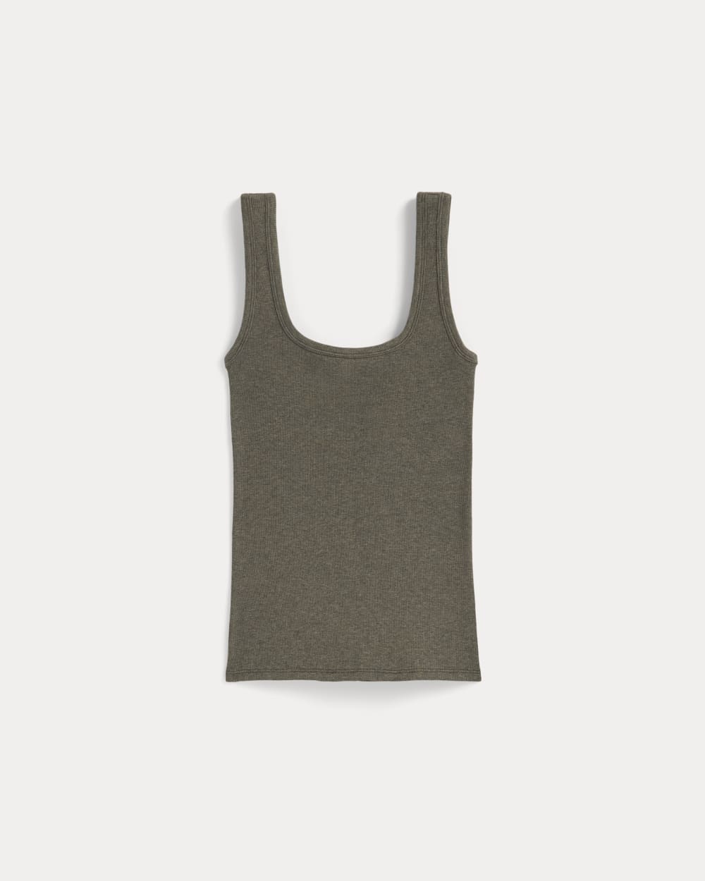 The Luxe Rib Square-Neck Tank | Heathered Fatigue