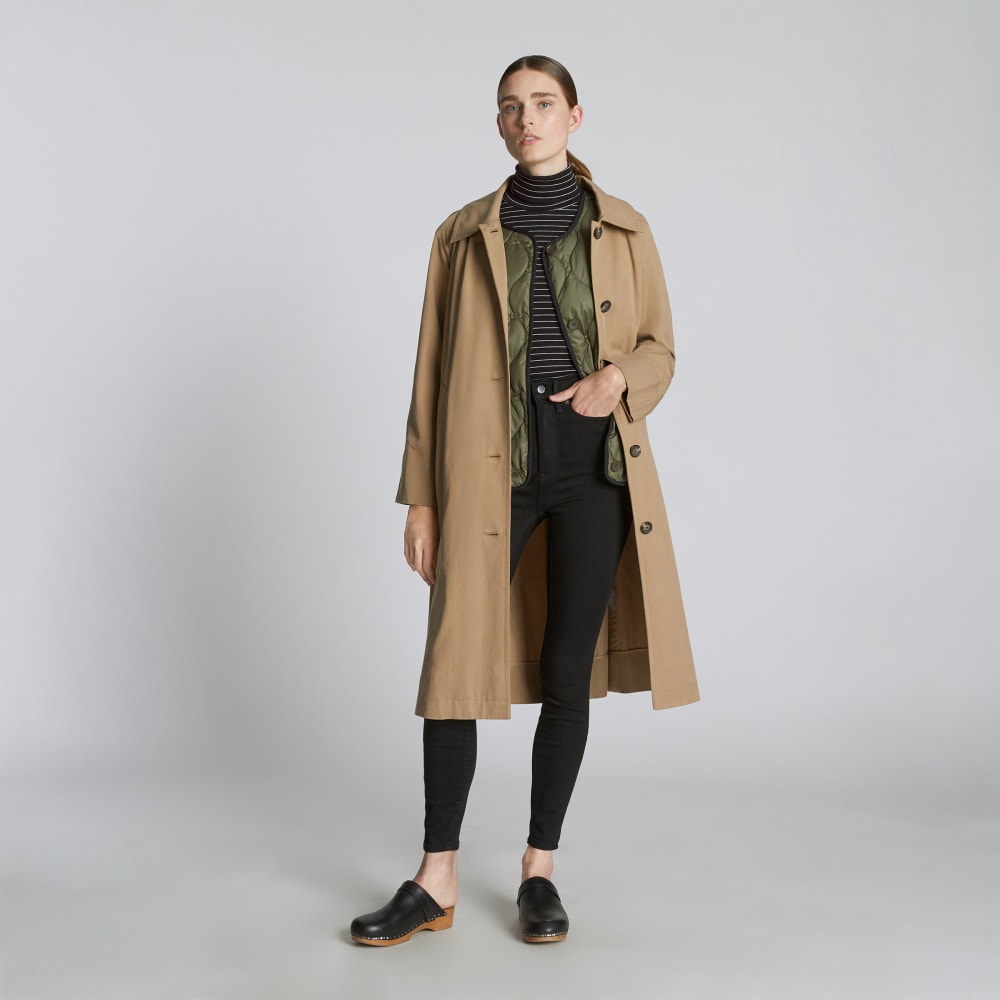 The Luxe Rib Turtleneck | Black / Canvas Tan