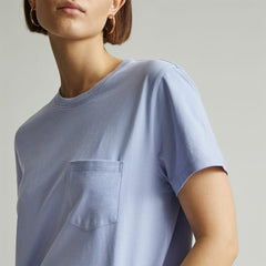 The Box-Cut Tee in Essential Cotton | Periwinkle | Pocket