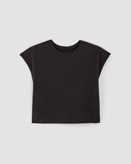 The Muscle Cropped Tee in Essential Cotton | Black