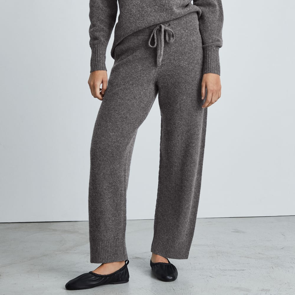 The Cozy-Stretch Wide-Leg Sweatpant | Heathered Charcoal