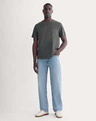 The Essential Organic Garment-Dyed Crew | Black