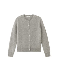 The Classic Cardigan in Cashmere | Light Heather Grey