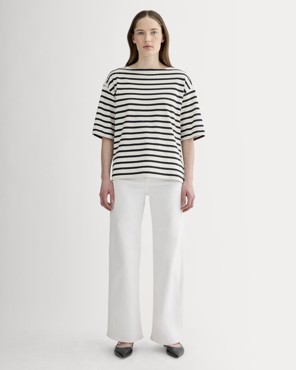 The Mariner Oversized Tee | Bone / Black