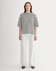 The Mariner Oversized Tee | Bone / Black