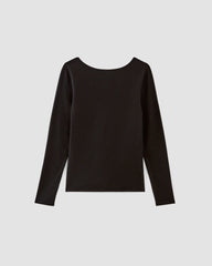 The Supima® Form Scoop-Back Tee | Black