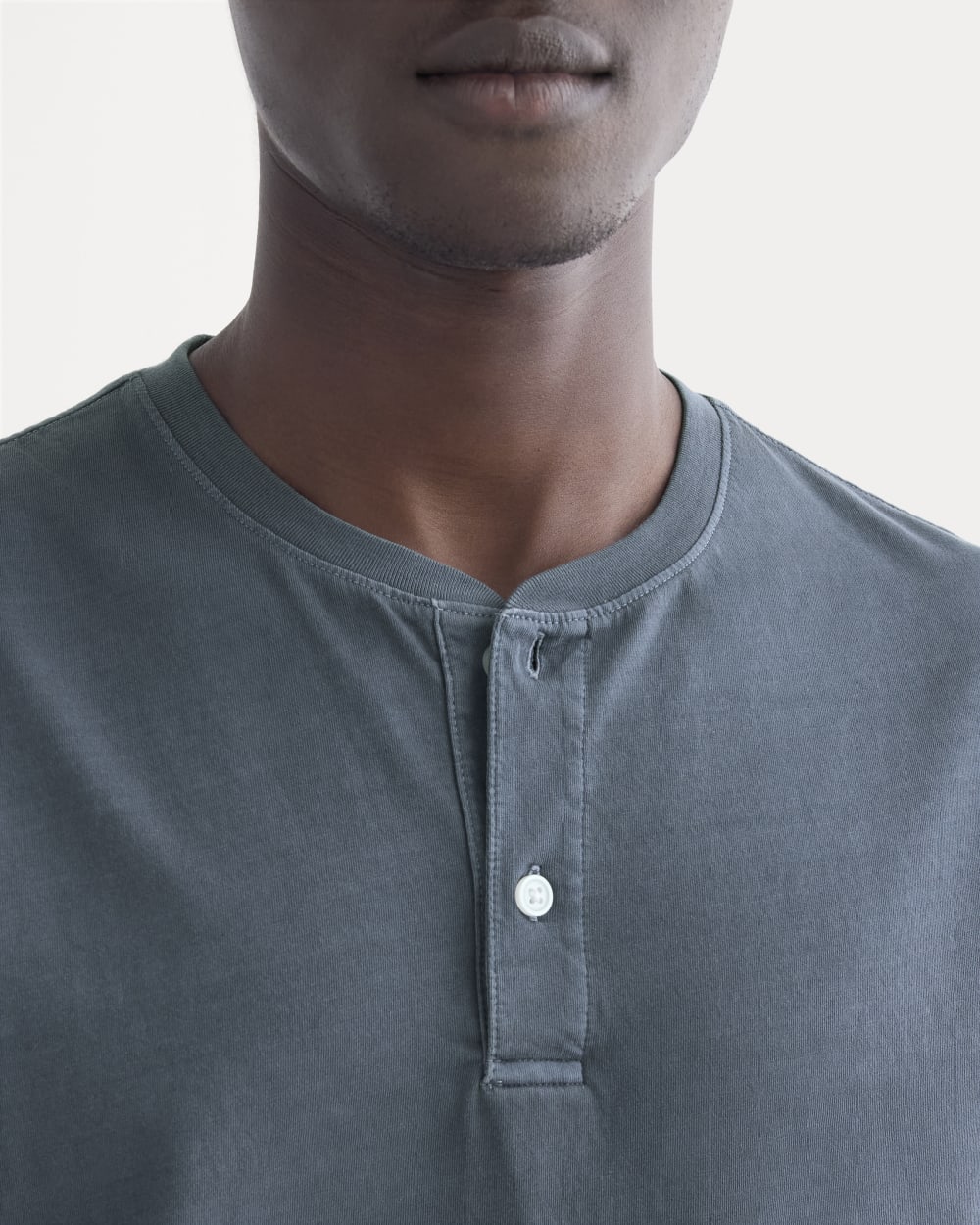 The Essential Organic Garment-Dyed Henley | Navy