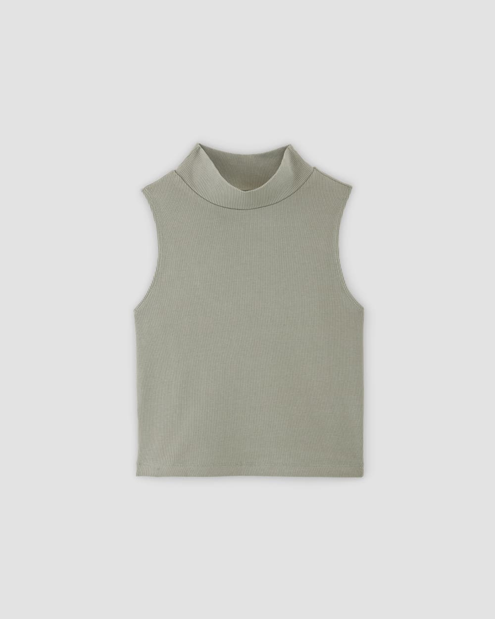 The Ribbed Mockneck Tank | Sage Green