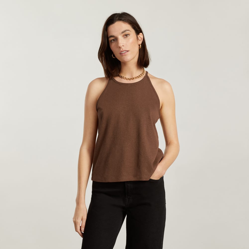 The Hemp Cutaway Tank | Espresso