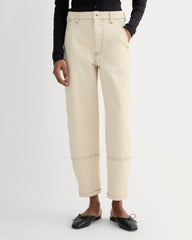 The Utility Barrel Pant | Ecru | Regular