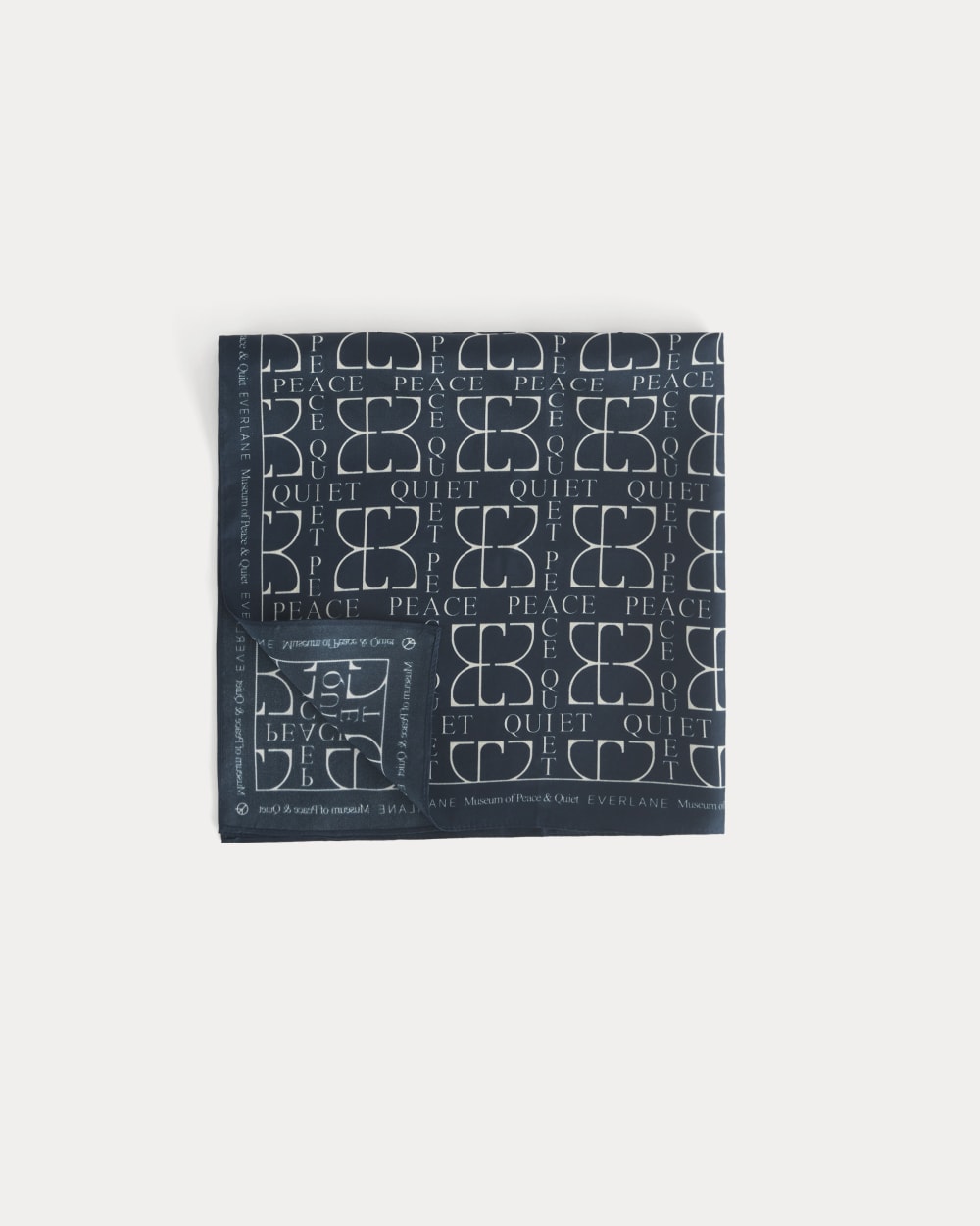 Everlane x Peace & Quiet Silk Bandana |  Navy