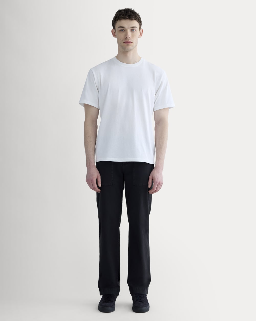 The Premium-Weight Relaxed Crew | Uniform | White