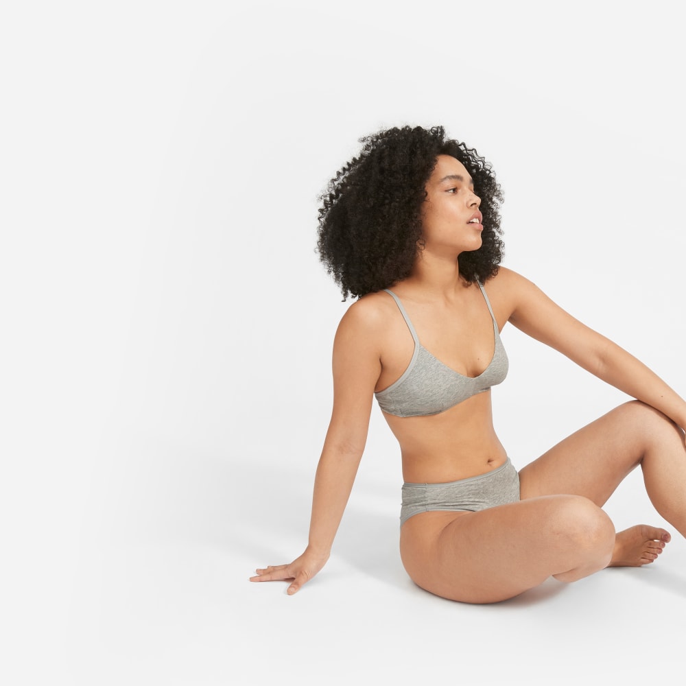 The Cotton Bralette |  Heathered Grey