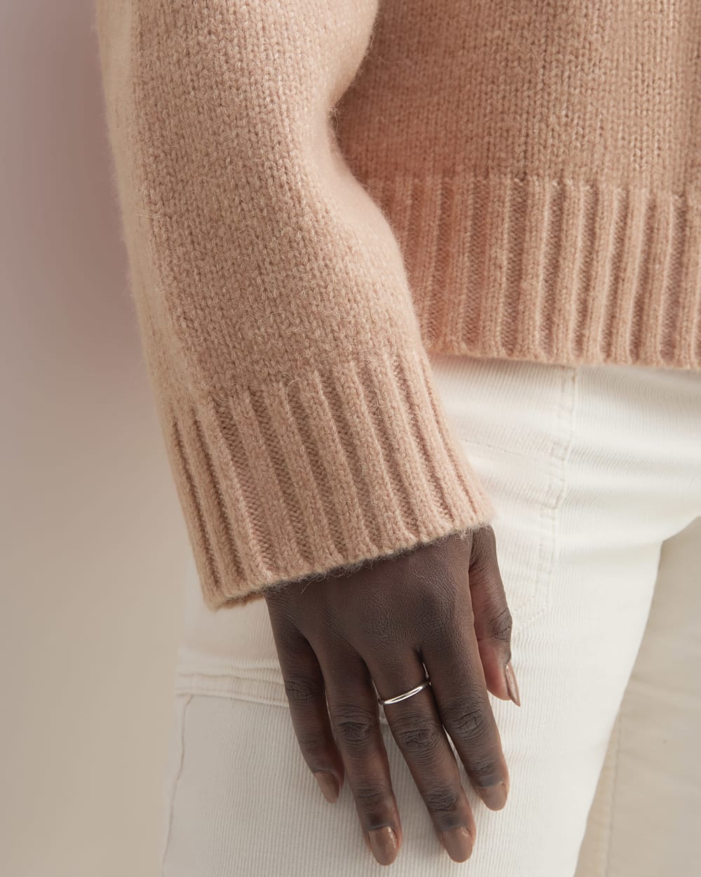 The Cloud Oversized Turtleneck | Blush Pink