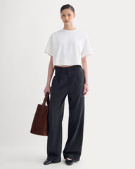 The Premium Weight Cropped Tee | Bone