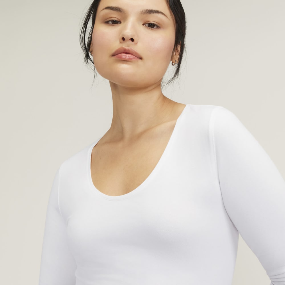 The Supima® Form Ballet Neck Tee | White