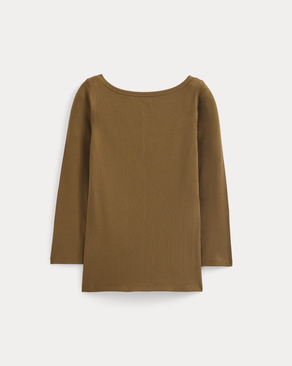 Luxe Rib 3/4 Sleeve Boatneck Tee | Toffee
