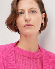 The Alpaca Oversized Cardigan | Fuchsia Pink